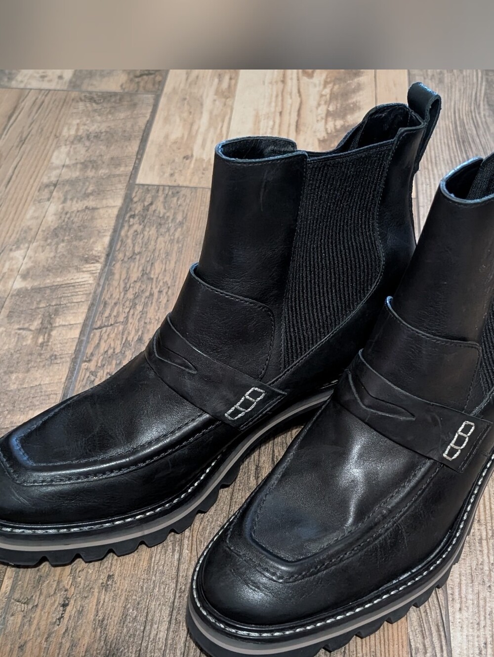 Anthropologie Bernardo Black Somers Boots Size 9.5